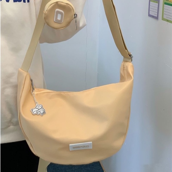 Túi Xách Đeo Vai Vải Canvas Chống Thấm Nước Phong Cách Thời Trang Hàn Quốc Cho Nữ