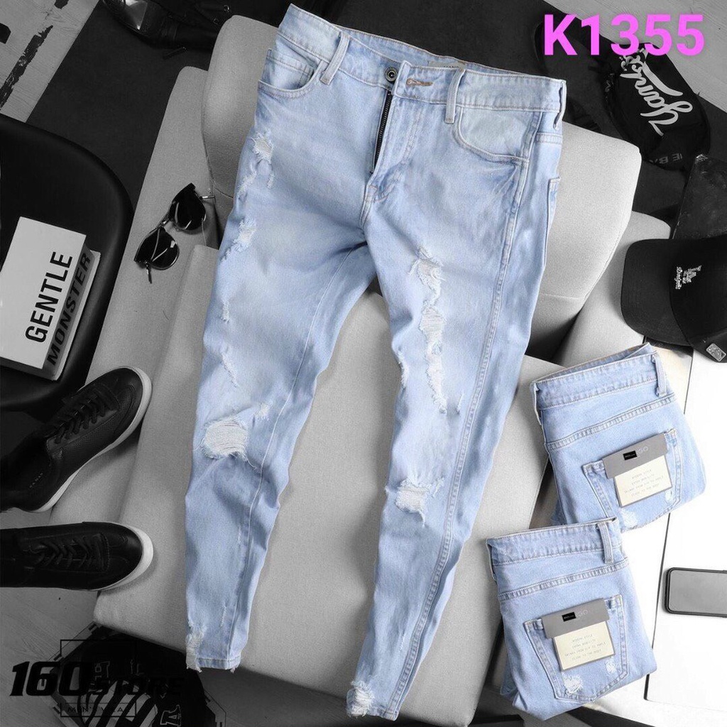 Quần jean nam chất bò cao cấp Jean co dãn 4 chiều cực đẹp form dáng skinny chuẩn_JEANNCD214