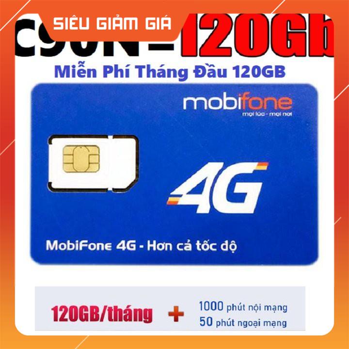 Sim 4G Mobifone tặng ngay tháng đầu. 4GB/ NGÀY 120GB/ tháng Nghe Gọi Nội Mạng Miễn Phí