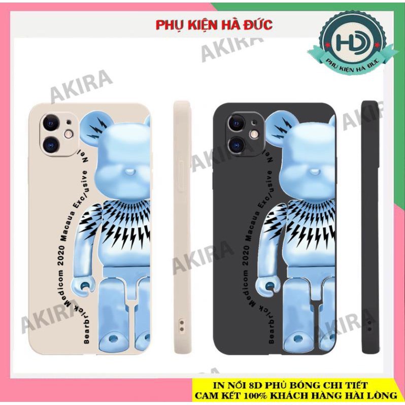 Sỉ ốp lưng ip Ka.ws Be.ar Br.ick 1 viền vuông bảo vệ camera, akira xưởng ốp lưng giá rẻ