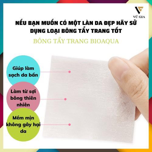 Bông Tẩy Trang Cotton Bioaqua Hộp 200 Miếng Đa Năng Mềm Mịn Thấm Hút Tốt Giúp Tẩy Trang Nhanh Sạch Tiết Kiệm Thời Gian