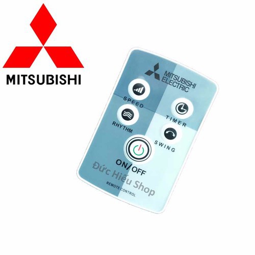 Remote Điếu Khiễn Quạt Mitsubishi Màu Trắng Dùng Cho Quạt Cây Quạt Treo Tường Tặng Kèm Pin Tròn