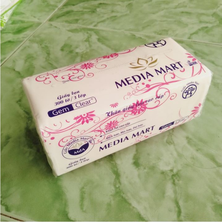 Giấy lụa Media Mart 300 tờ 3 lớp Giấy Mịn