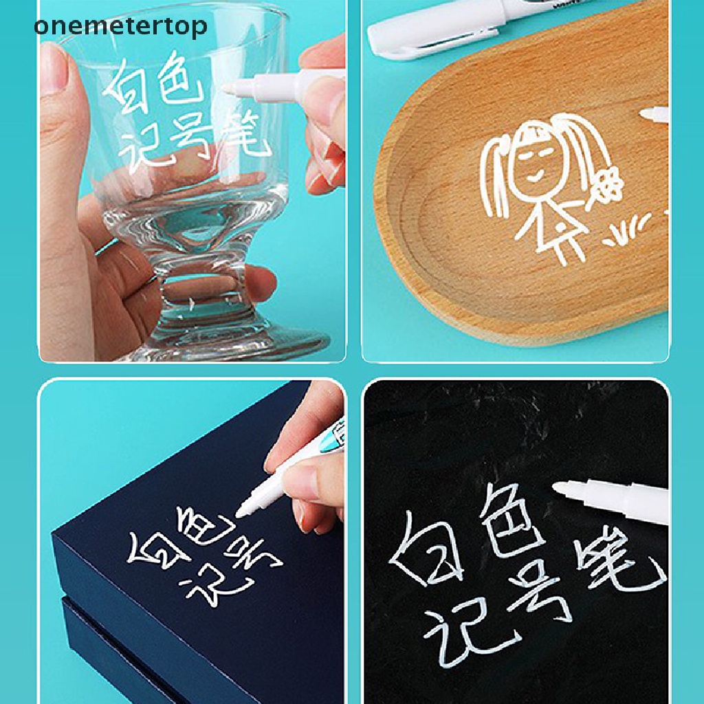 White Marker Pen Graffiti Pens Waterproof Permanent Gel Pencil Tire Painting .