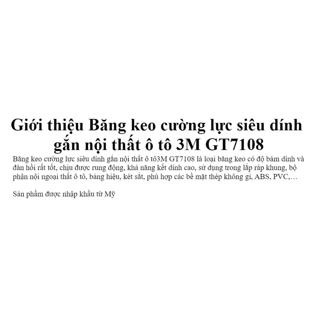 Băng keo cường lực 2 mặt màu xám 3M GT7108 siêu chắc, siêu dính 17m