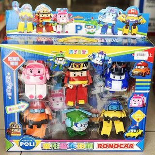 BỘ 6 NHÂN VẬT BIỆT ĐỘI ROBOCAR POLI BIẾN HÌNH