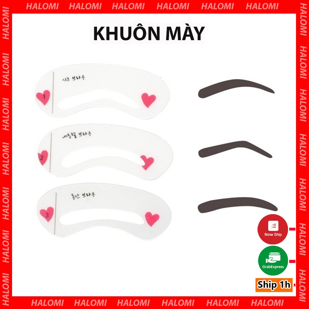 Khuôn Kẻ Mày Mini Brow Class 3 khuôn hàng chuẩn đẹp