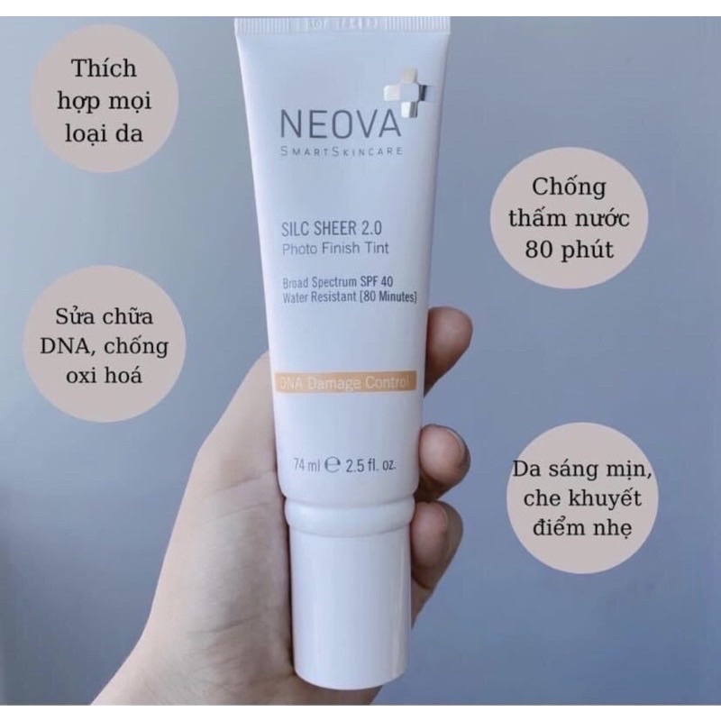 Kem Chống Nắng Neova Silc Sheer 2.0 Photo Finish Tint Spf40/Broad Spectrum Spf40