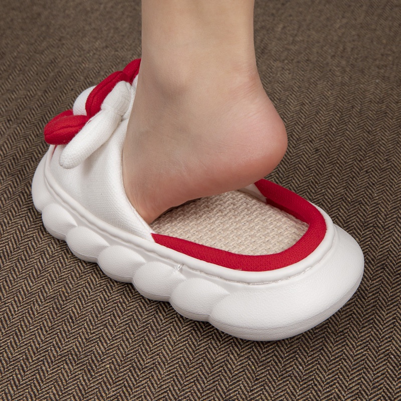 Dép Vải Lanh Mềm Thấm Hút Mồ Hôi In Hình Hoa Hướng Dương Dễ Thương Cho Nữ