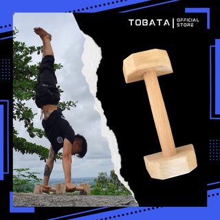 Dụng cụ hít đất chống đẩy Parallettes tập Gym Streetworkout Calisthenics bằng gỗ Tobata PR02