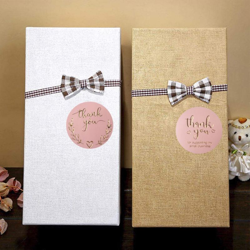 Bộ 500 Miếng Dán Chữ thank you Màu Vàng / Bạc Trang Trí Tiệc Cưới