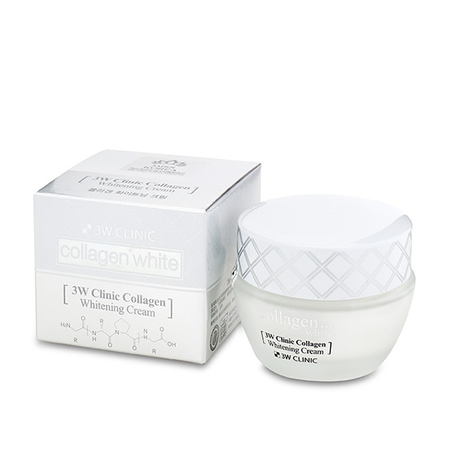 Combo Nước Hoa Hồng và Kem dưỡng trắng da collagen 3W Clinic Collagen (Clear Softener 150ml + Whitening Cream 60ml)