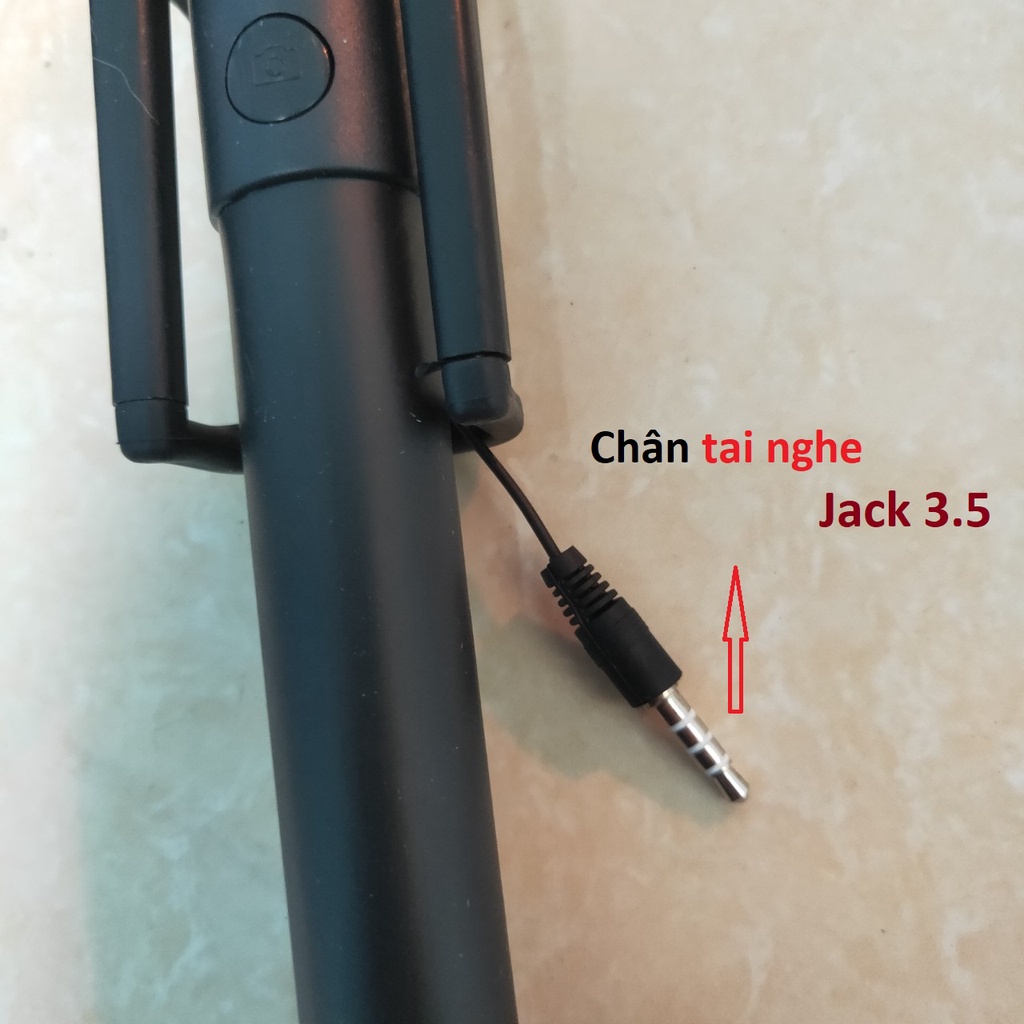 Gậy Chụp Ảnh Dùng Cho Điện Thoại Jack 3.5 Có Nút Bấm Hỗ Trợ Chụp Ảnh - Quay Phim - Chính Hãng HD DESIGN