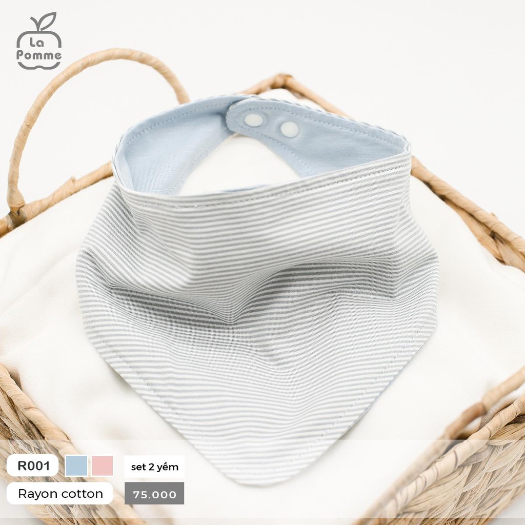 Set 2 yếm tam giác cotton mềm La Pomme R001