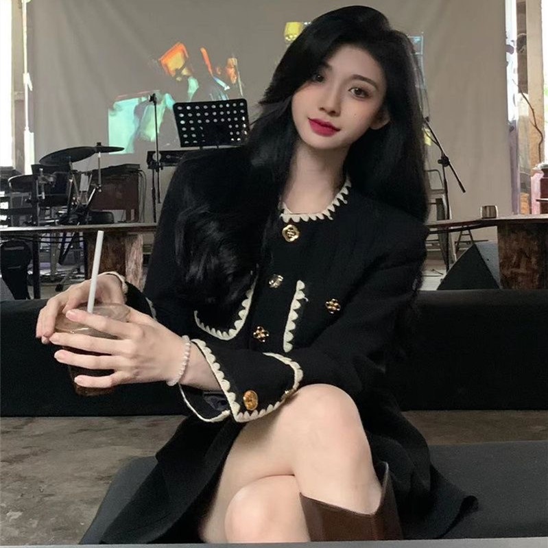 Bộ Áo Khoác Ngắn Phối Chân Váy Mini Thời Trang Mùa Thu Quyến Rũ Cho Nữ