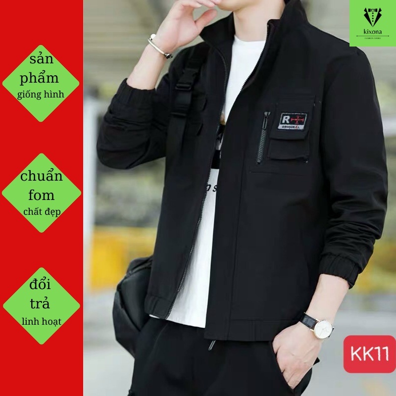 Áo Khoát Kaki Nam Cao Cấp Mẫu mới đẹp Chất Kaki Jean đẹp siêu bền KIXONA 11