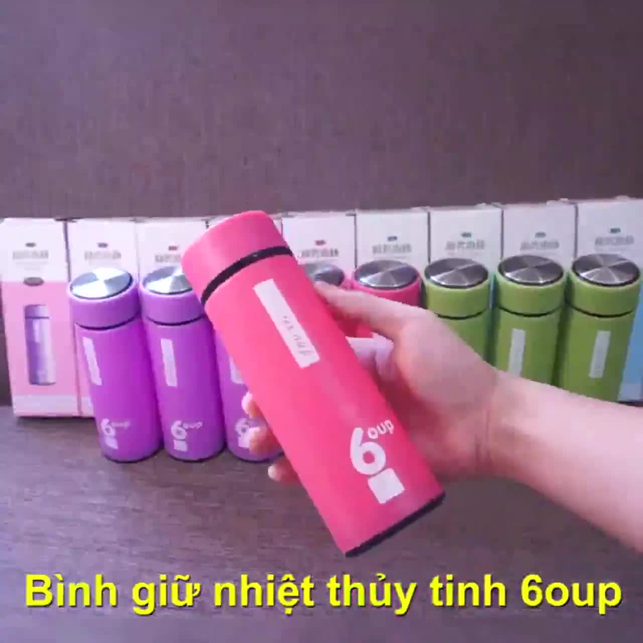 Bình nước thủy tinh có lớp nhựa chống nóng giữ nhiệt 6oup 450ml | BigBuy360 - bigbuy360.vn