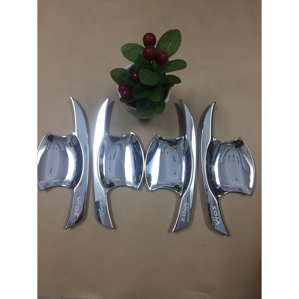 Ốp trang trí ngoại thất xe Toyota Vios 2019 2020 mạ crom cao cấp - 17 chi tiết