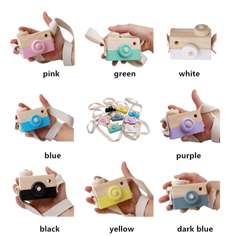 Mô hình máy ảnh đồ chơi bằng gỗ xinh xắn dành cho các bé