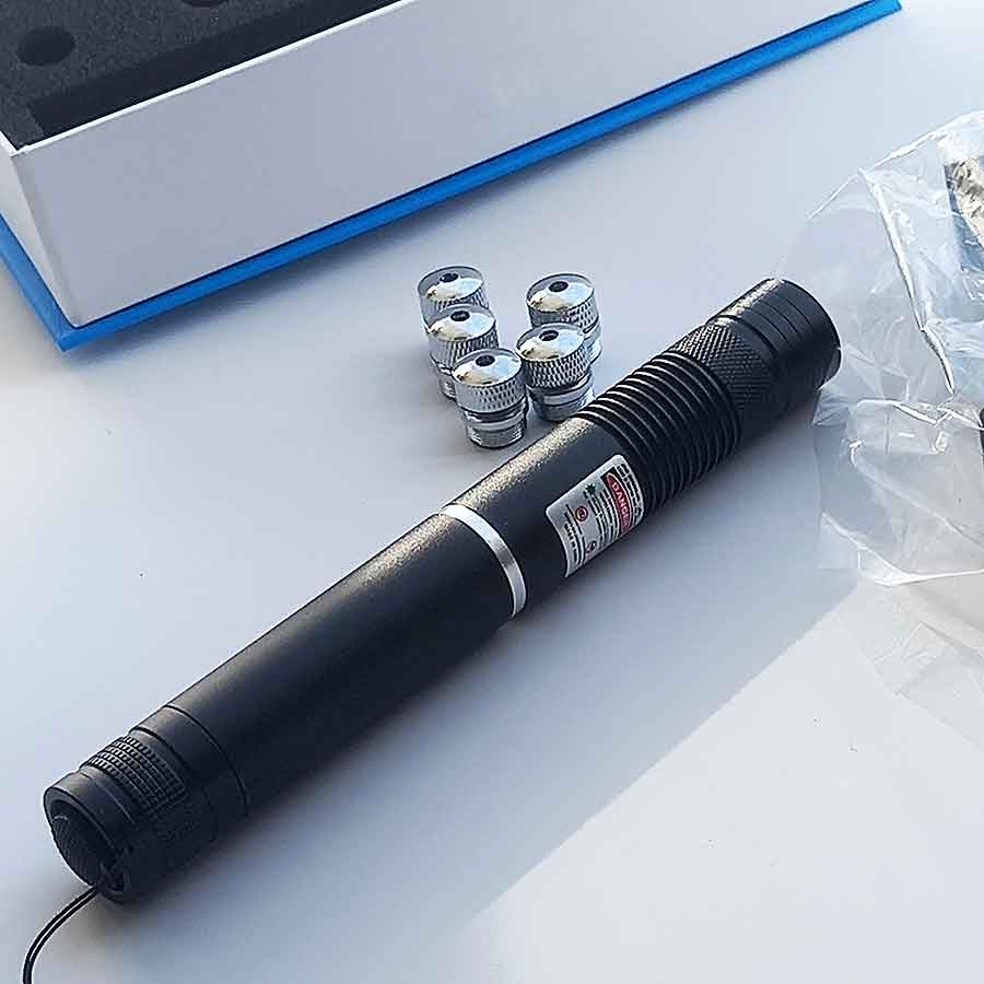 Đèn Laze Laser Công Trình 008 Tia Xanh lá Có zoom Lớn Nhỏ Vỏ Đen