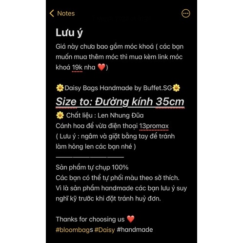 [TÚI HANDMADE] Crochet bloom bag - Túi len hình bông hoa cúc - Hàng có sẵn