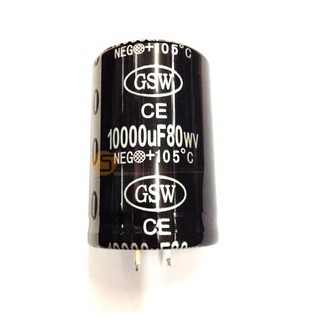 Tụ Amply GSW 10000uF/80V Với Kích Thước 5 X 3.5 Chất Lượng Cao - 1 Cái