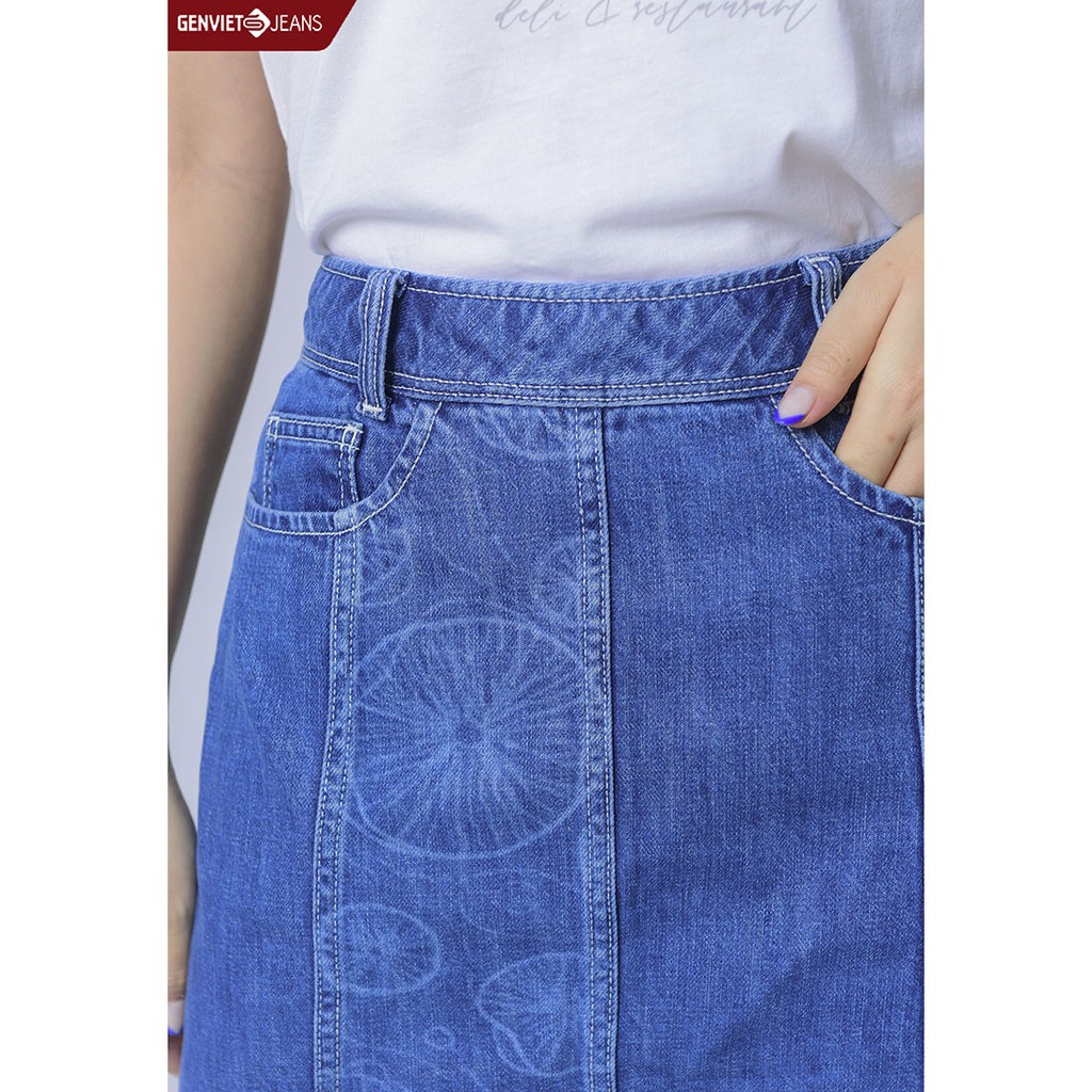 Chân váy jeans nữ TJ328J1000 GENVIET | BigBuy360 - bigbuy360.vn