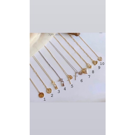 Vòng cổ xi mạ vintage tone vàng bạc