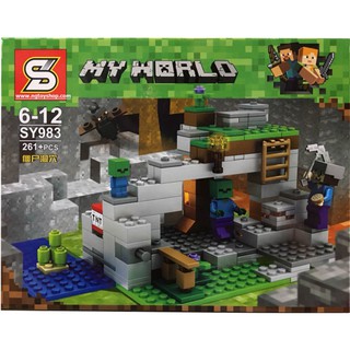 Bộ xếp hình My World Minecraft Sy983 - Hang động Zombie 261pcs