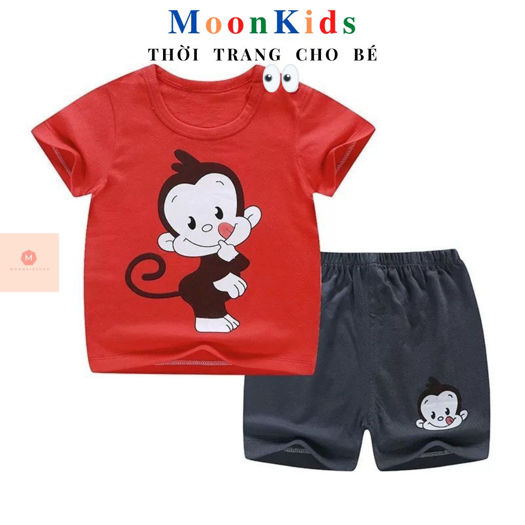 Bộ Minky Mom Cộc Tay Cho BéCỘC ĐÙI KHỈTHUN LẠNH 100% Bộ hè bé trai,Bộ cộc tay cho bé,minkymom thun lạnh cộc tay