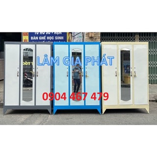 Tủ sắt đựng quần áo sơn dầu 3 cửa