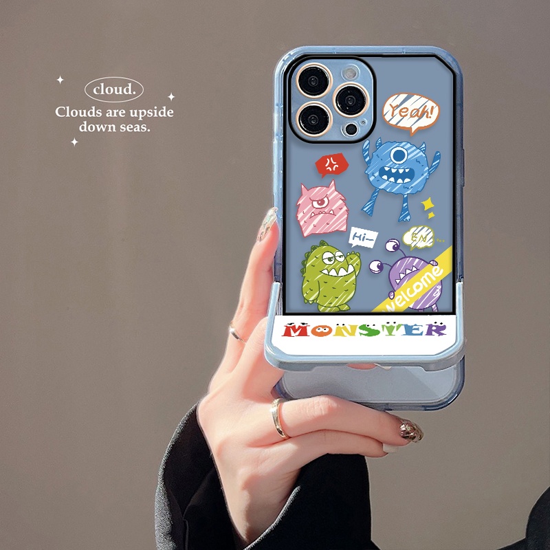 Ốp Điện Thoại Silicone Mềm Chống Sốc In Hình Quái Vật Cho IPhone 13 12 11 Pro Max SE 2020 X XR XS 8 7 6S 6 Plus