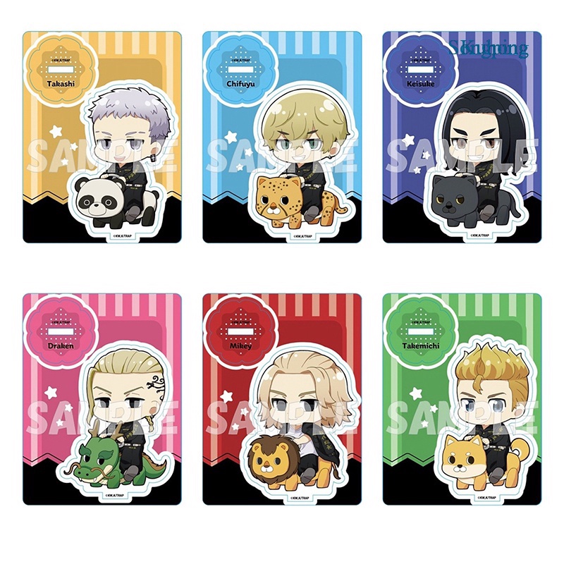 Mô hình nhân vật Anime Tokyo Revengers Manjiro Ken Takemichi Hinata Atsushi bằng acrylic có giá đỡ để bàn trang trí