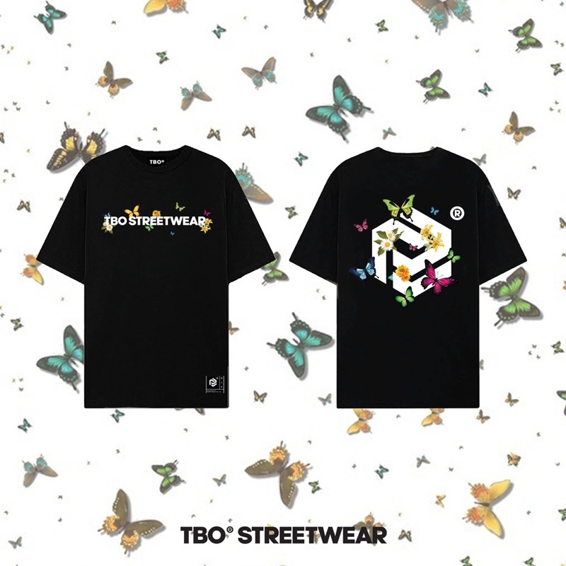 Áo thun tay lỡ Unisex BUTTERFLY TBO
