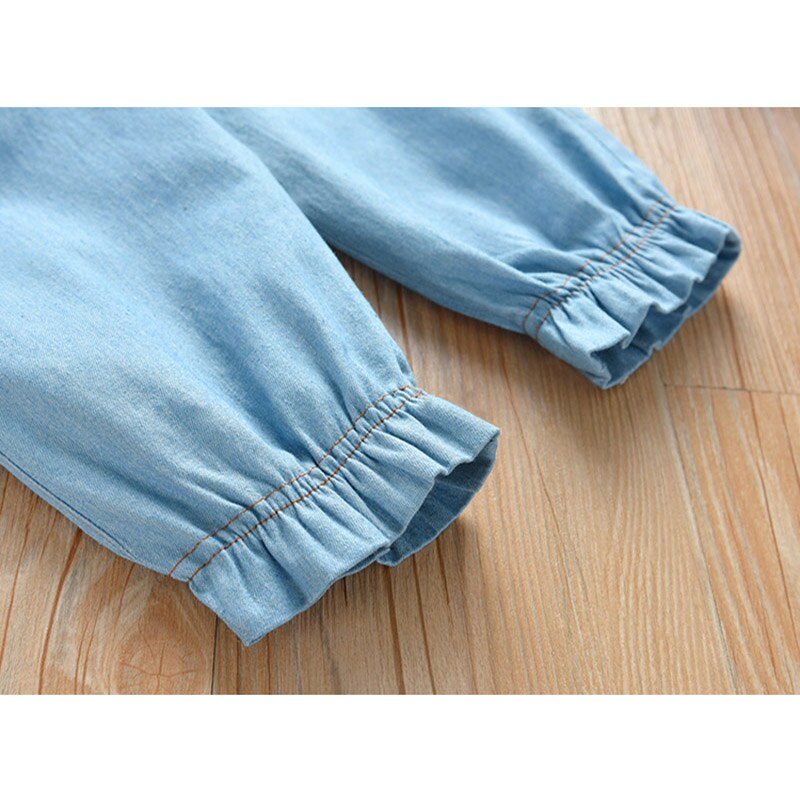 2-6 Tuổi Trẻ em gái Quần dài Thời trang mùa thu Denim Cotton Quần dài Phim hoạt hình Thỏ Mùa xuân Quần áo đáy