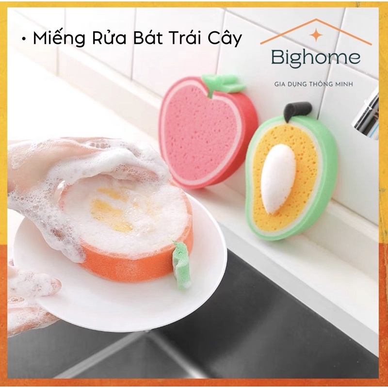 Mút rửa chén -bát hình hoa quả xinh xắn 🎀SALE🎀Miếng bọt biển rửa chén nhiều hình cute