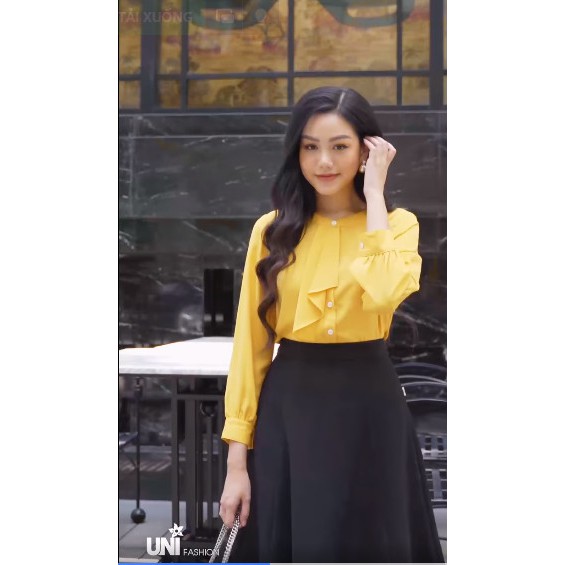 Áo Sơ Mi Nữ Cổ Tàu Tay Bo Cao Cấp 2A575 - UNI KOREAN FASHION