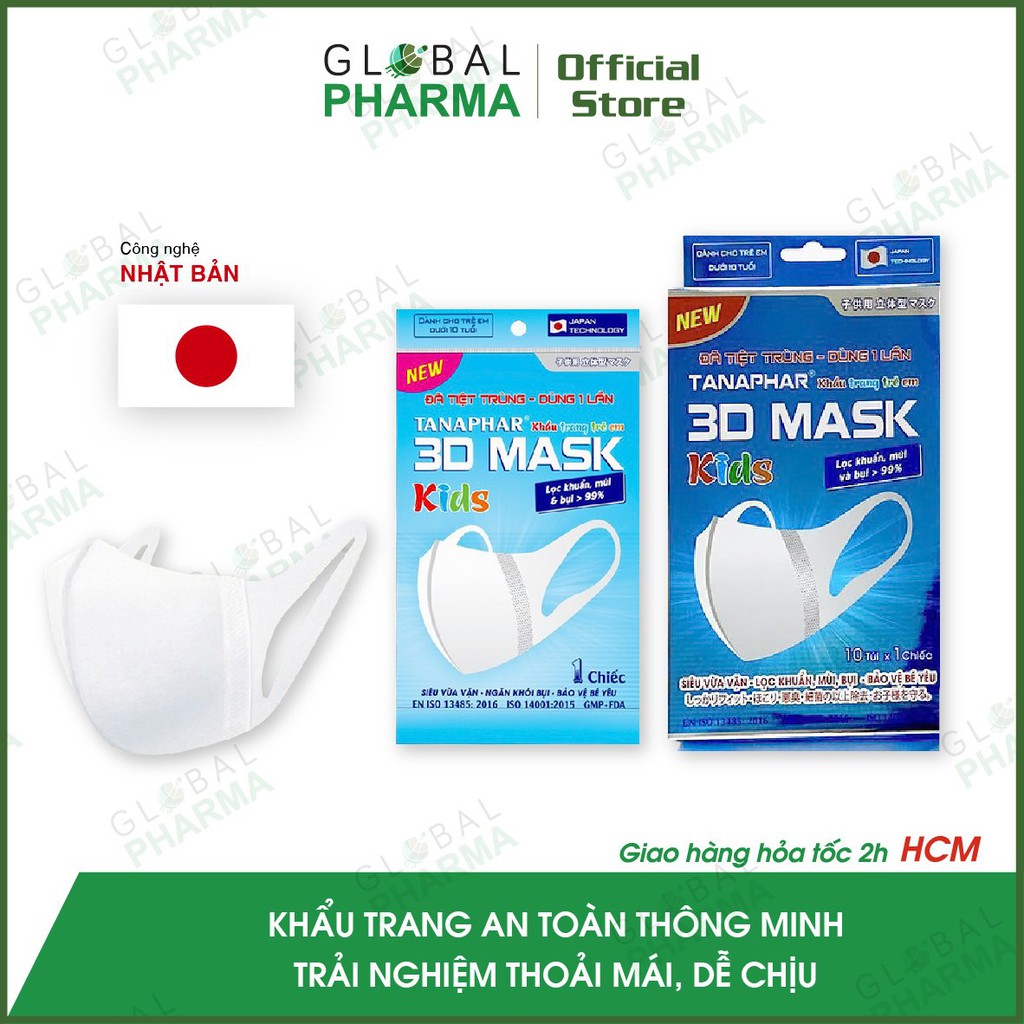 Khẩu trang y tế cao cấp 3D, 4D, 2D (Trẻ Em) - Lọc khuẩn 99%