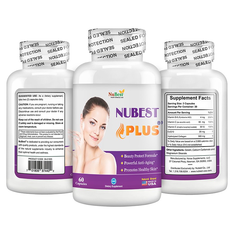 Thực Phẩm Bảo Vệ Sức Khoẻ Hỗ Trợ Sáng Da, Chống Lão Hóa Của Mỹ NuBest Plus Hộp 60 Viên | BigBuy360 - bigbuy360.vn
