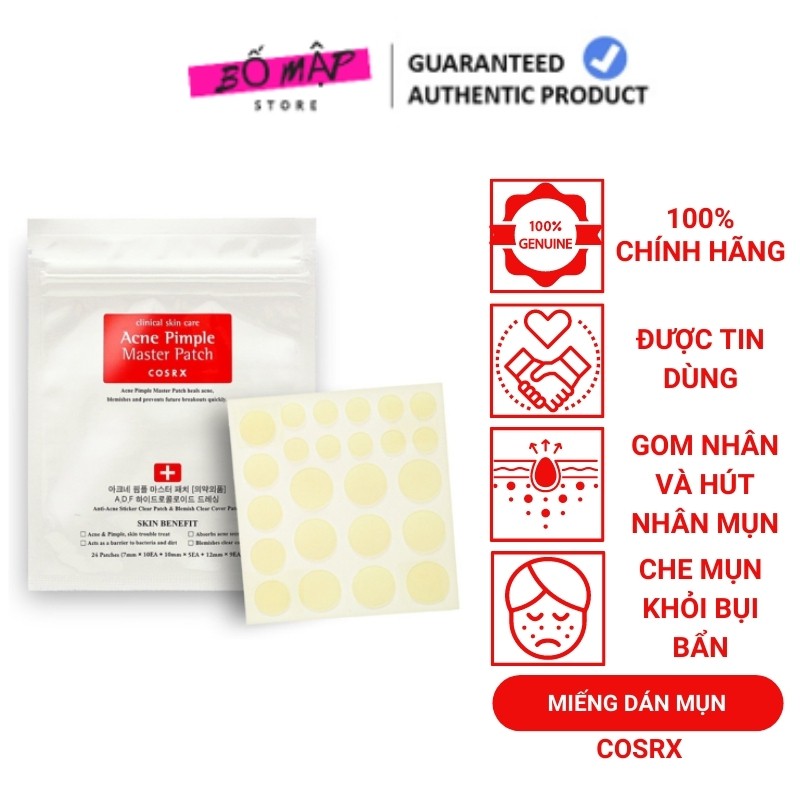 [SALE] [CAM KẾT 100% CHÍNH HÃNG] Miếng Dán Mụn Cosrx Acne Pimple Master Patch Hàn Quốc