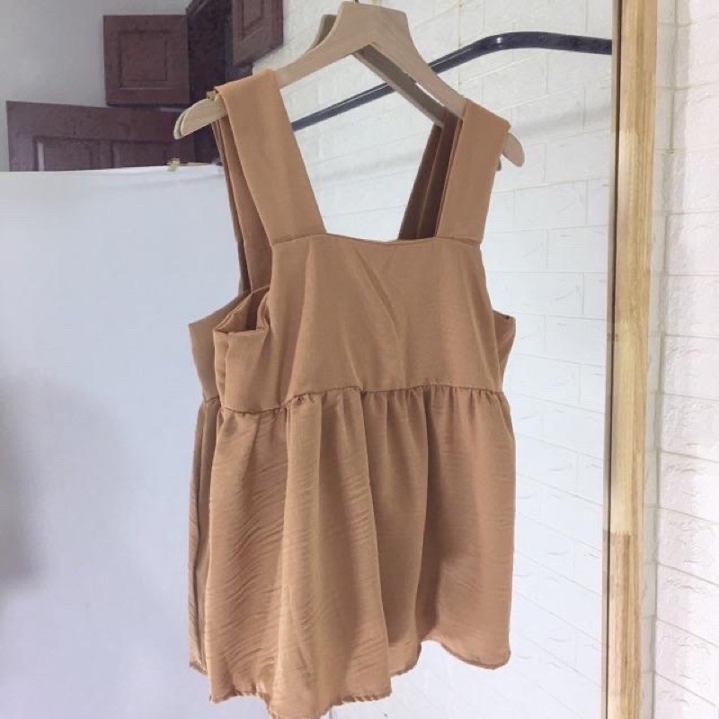 Áo hai dây babydoll chất đũi sịn [video + ảnh thật] | BigBuy360 - bigbuy360.vn
