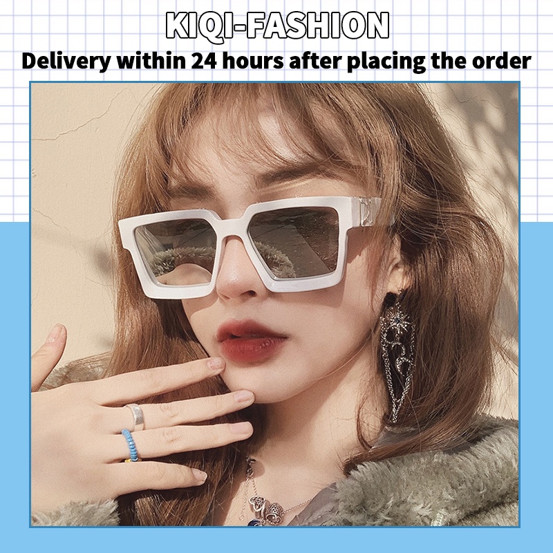 Kính Mát Gọng Vuông Lớn Chống Tia UV Phong Cách Âu Mỹ Cổ Điển Thời Trang Mùa Hè Cho Nữ