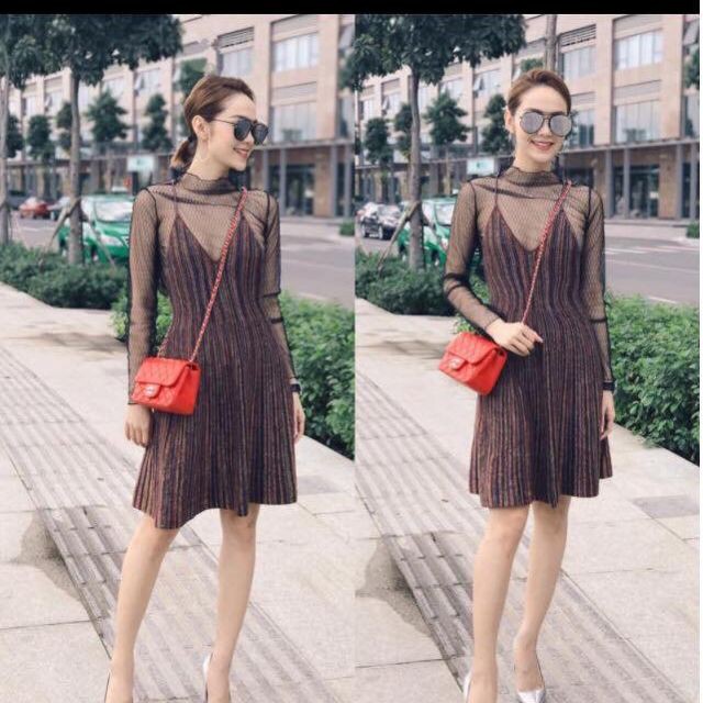 Áo lưới sọc caro Quảng Châu sexy