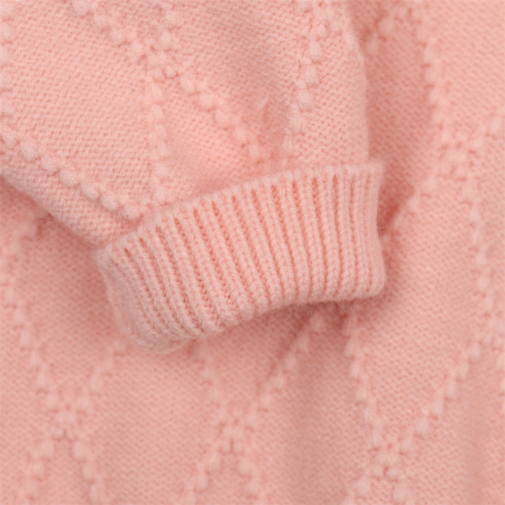 Áo sweater Bear Leader dệt kim phối nơ thời trang thu đông Hàn Quốc mới cho bé gái 2-6 tuổi