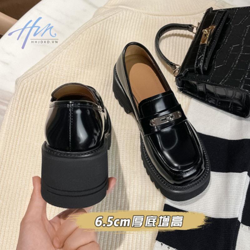 Giày Da Đế Dày Phong Cách Anh Quốc Thời Trang Xuân Thu 2022 Cho Nữ