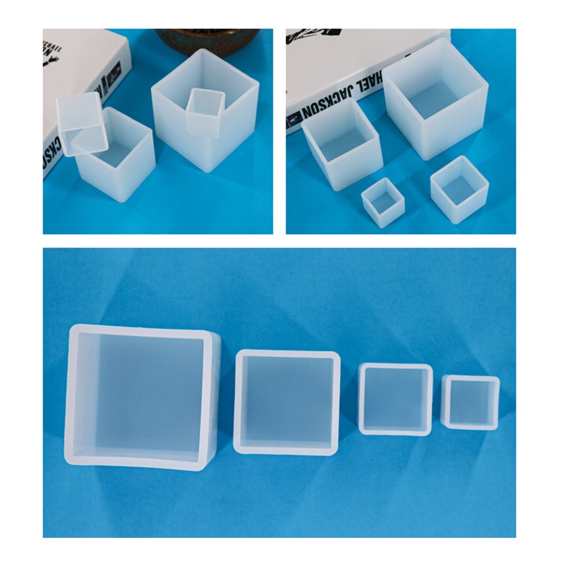 Khuôn Silicone Tạo Hình Làm Bánh Hình Khối Gương 3D DIY