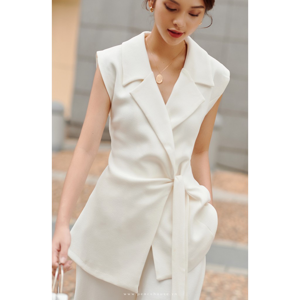 [Mã FAGREEN245 giảm 10% tối đa 30K đơn 99K] Đầm vest buộc dây , Peace House Clothing