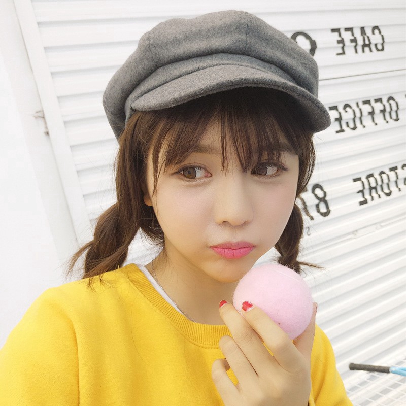 Nón beret phong cách retro Hàn Quốc cho nữ