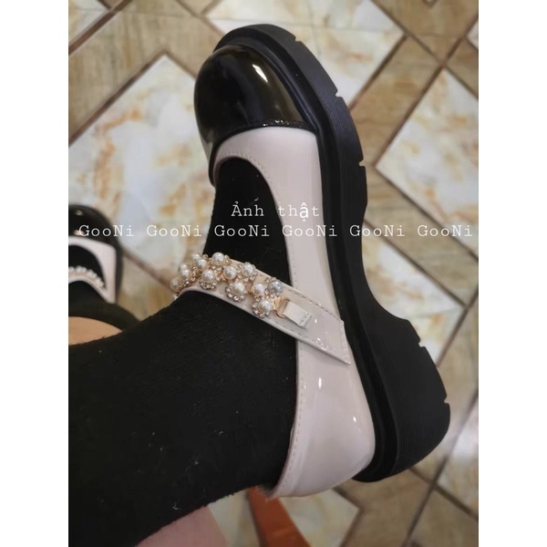 Giày búp bê, giày maryjane lolita phong cách retro quai đính ngọc thời trang dành cho nữ