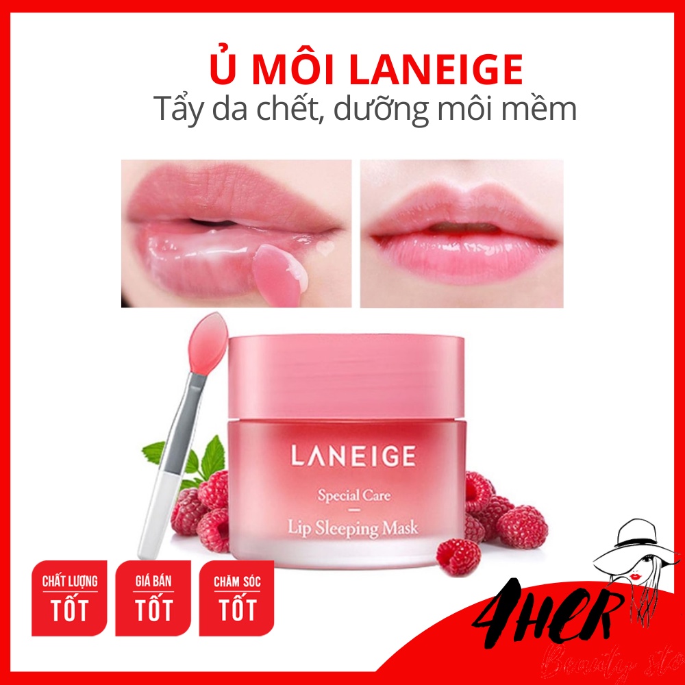 Mặt nạ ngủ môi Laneige, ủ môi hồng mềm môi Laneige Lip Sleeping Mask Berry 3g, 20g